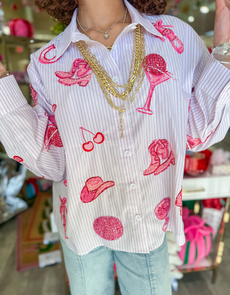 J.HOFFMAN'S Queen of Sparkles Disco Cowgirl Icon Top