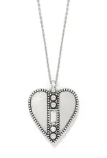 Pretty Tough Gem Heart Necklace in Crystal