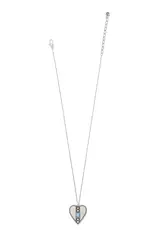 Pretty Tough Gem Heart Necklace in Crystal