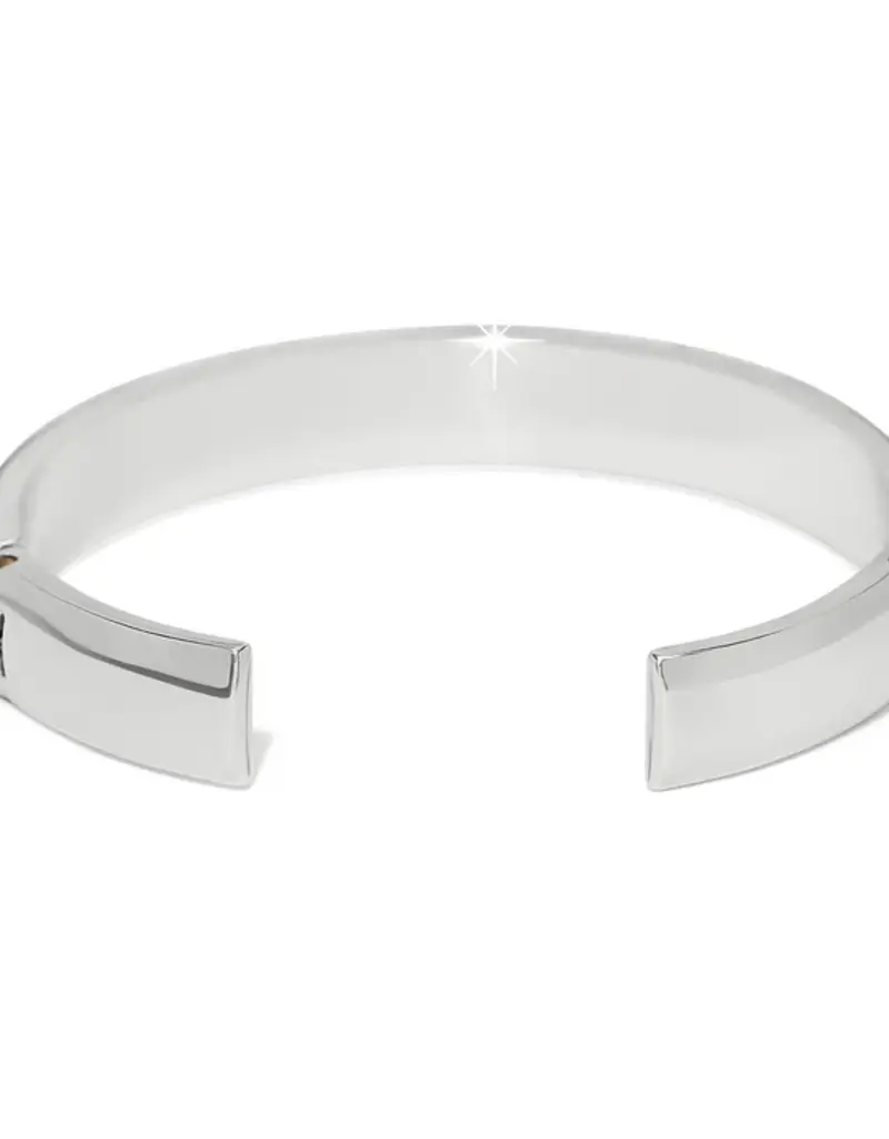 Flora Double Hinged Bangle in Black