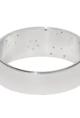 Flora wide Hinged Bangle in Black