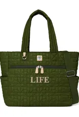 Amara Large Tote in Army Green