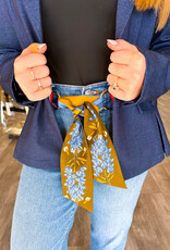 J.HOFFMAN'S Loop Skinny Scarf Belt- Reversible