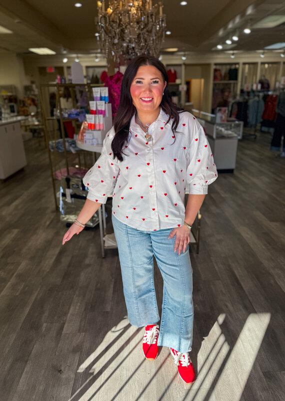 J.HOFFMAN'S Sweethearts Top- White