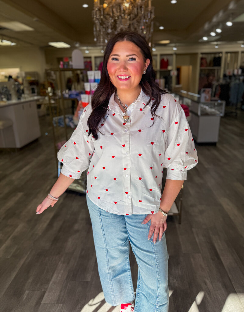 J.HOFFMAN'S Sweethearts Top- White