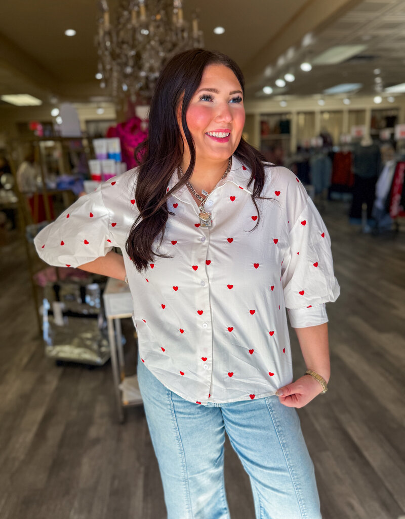 J.HOFFMAN'S Sweethearts Top- White