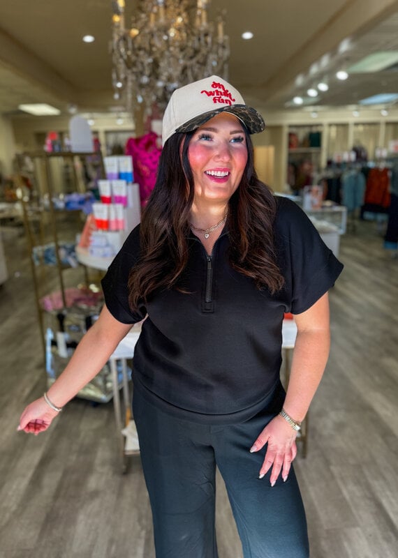 J.HOFFMAN'S Devlin Popover Top- Black