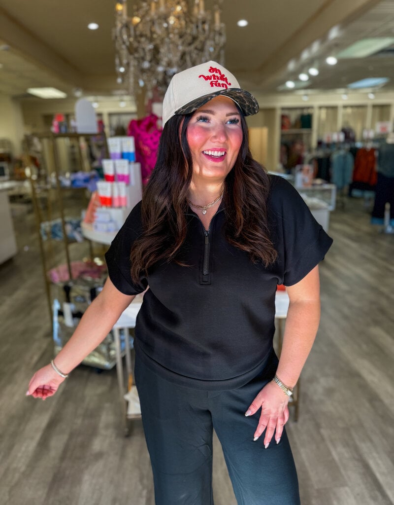 J.HOFFMAN'S Devlin Popover Top- Black