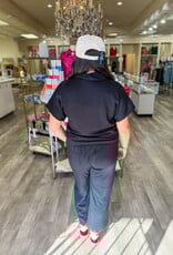 J.HOFFMAN'S Devlin Popover Top- Black