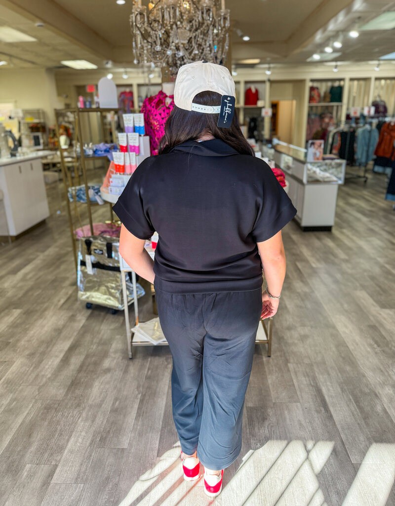 J.HOFFMAN'S Devlin Popover Top- Black