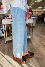 J.HOFFMAN'S Stride Crop Wide Leg- Marine Flowers