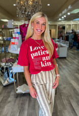 J.HOFFMAN'S Love is Patient Tee- Red