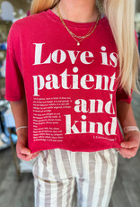 J.HOFFMAN'S Love is Patient Tee- Red