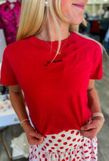 J.HOFFMAN'S Jet' Aime Tee- Red