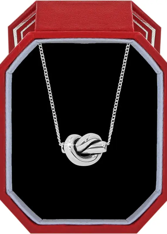 Interlok Single Knot Necklace in silver Giftbox