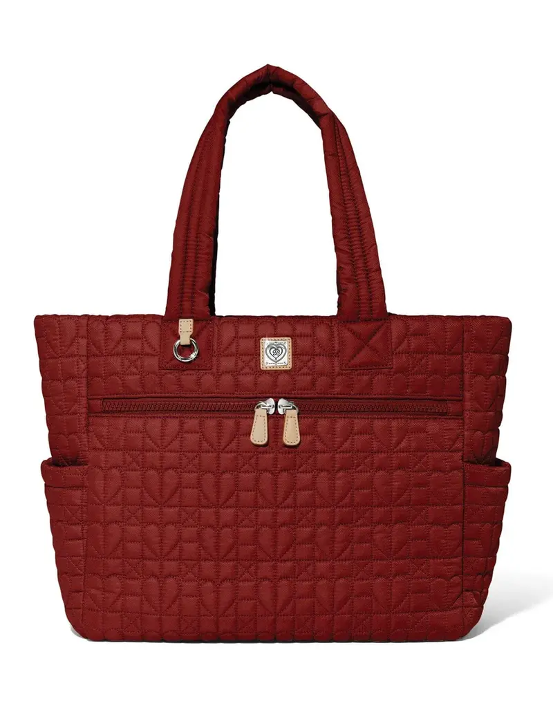 Amara Large Tote in Garnet