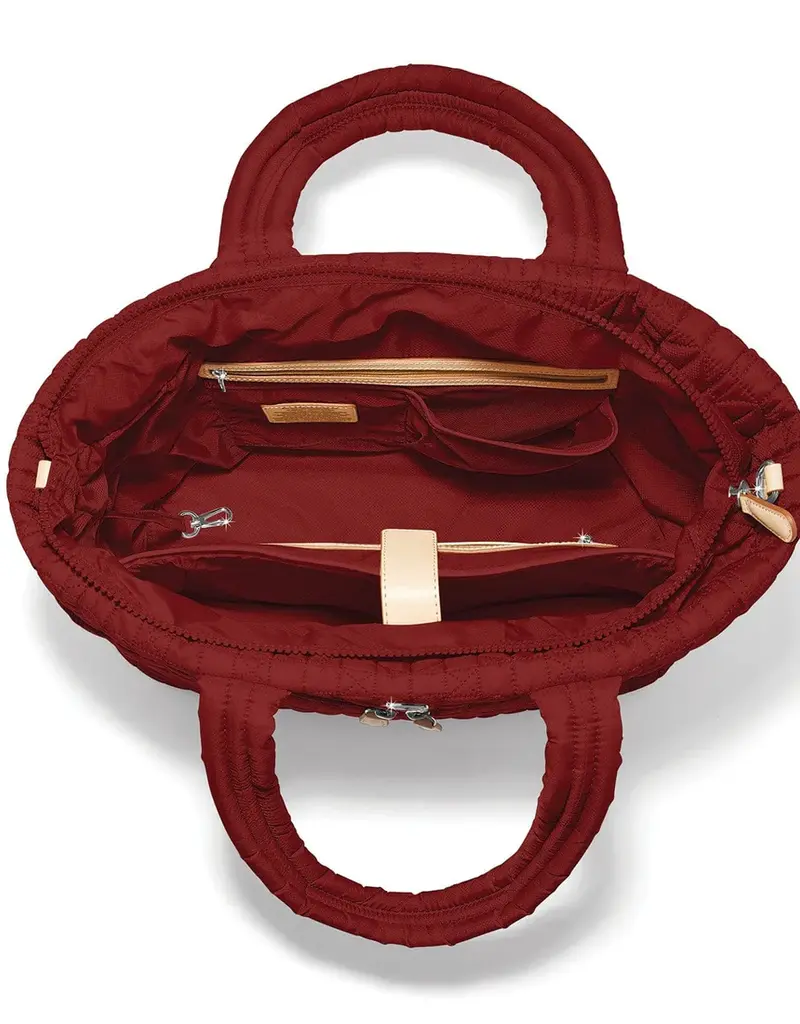 Amara Large Tote in Garnet