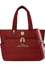 Amara Large Tote in Garnet