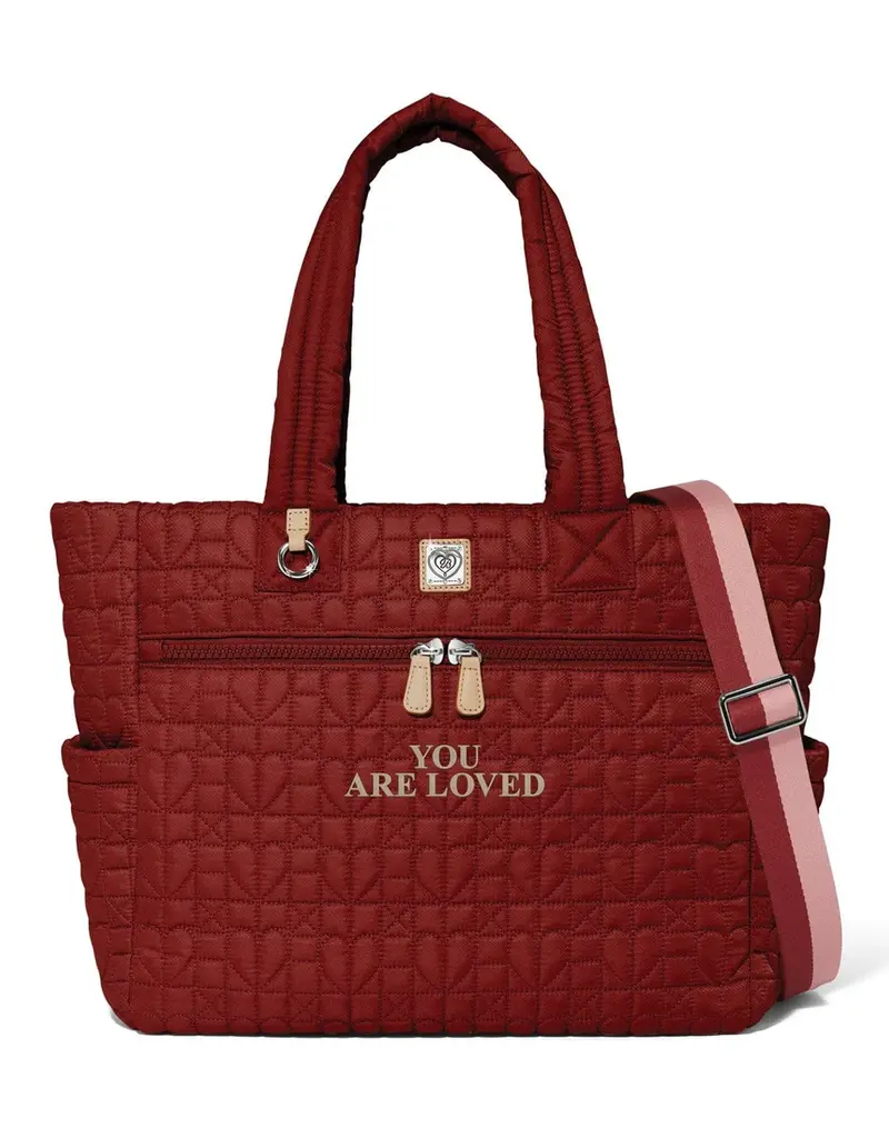 Amara Large Tote in Garnet