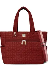 Amara Large Tote in Garnet