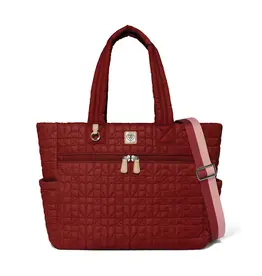Amara Large Tote in Garnet