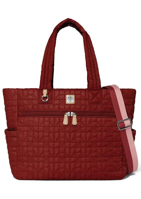 Amara Large Tote in Garnet