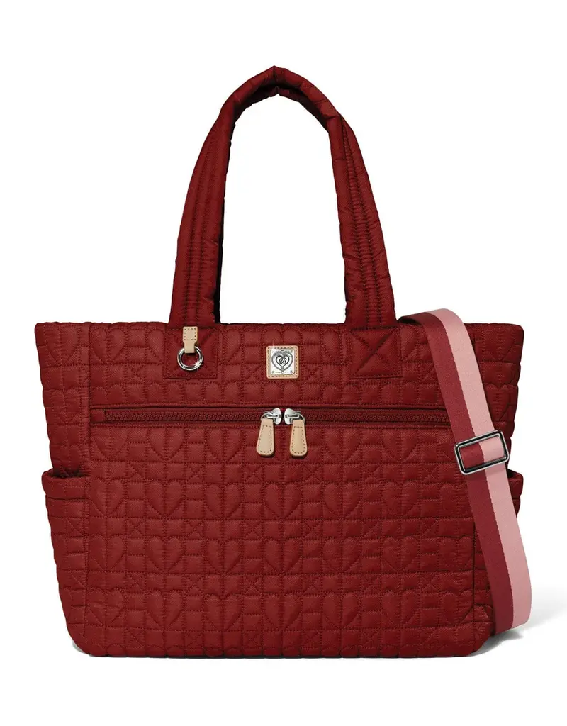 Amara Large Tote in Garnet