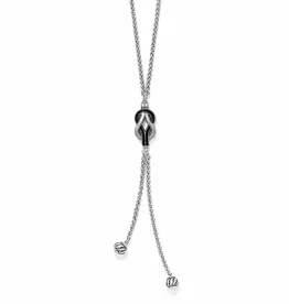 Interlok Harmony Black Lariat Necklace