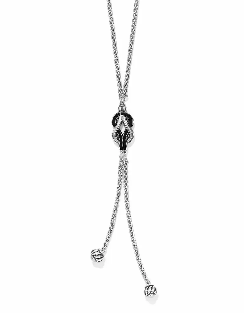 Interlok Harmony Black Lariat Necklace