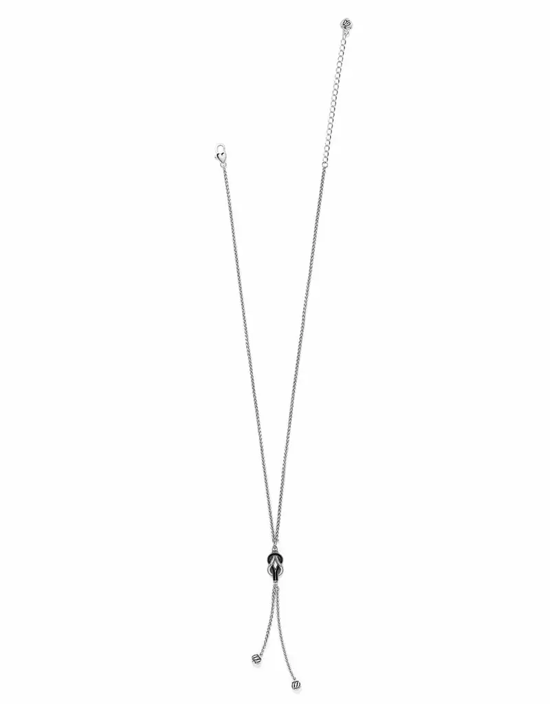 Interlok Harmony Black Lariat Necklace