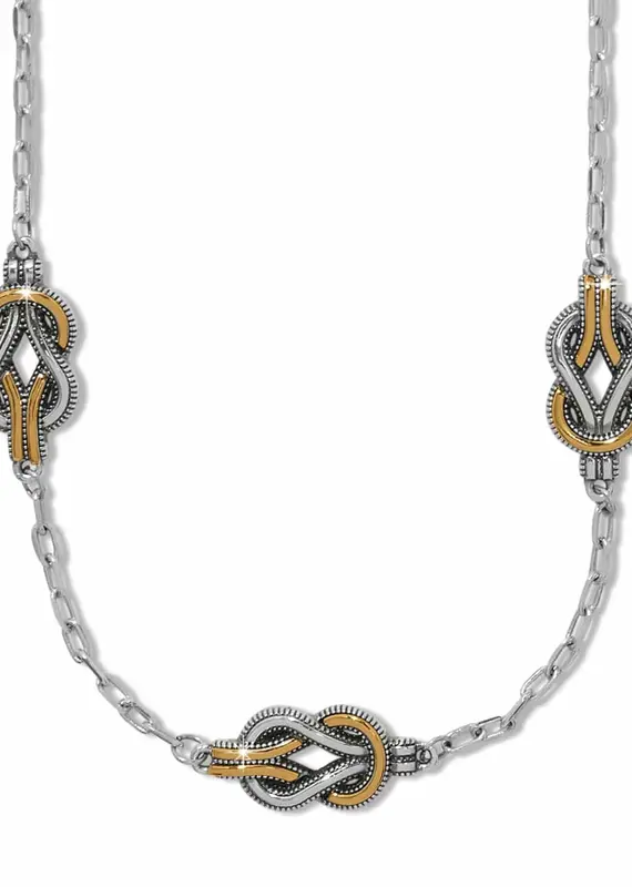 Interlok Harmony Two Tone Trio Necklace