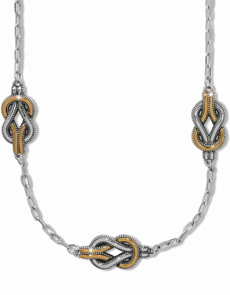 Interlok Harmony Two Tone Trio Necklace