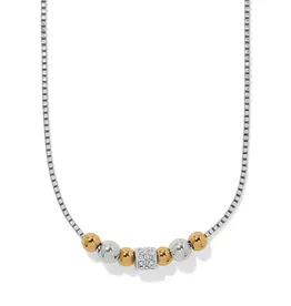 Meridian Petite Two Tone Station Small Necklace