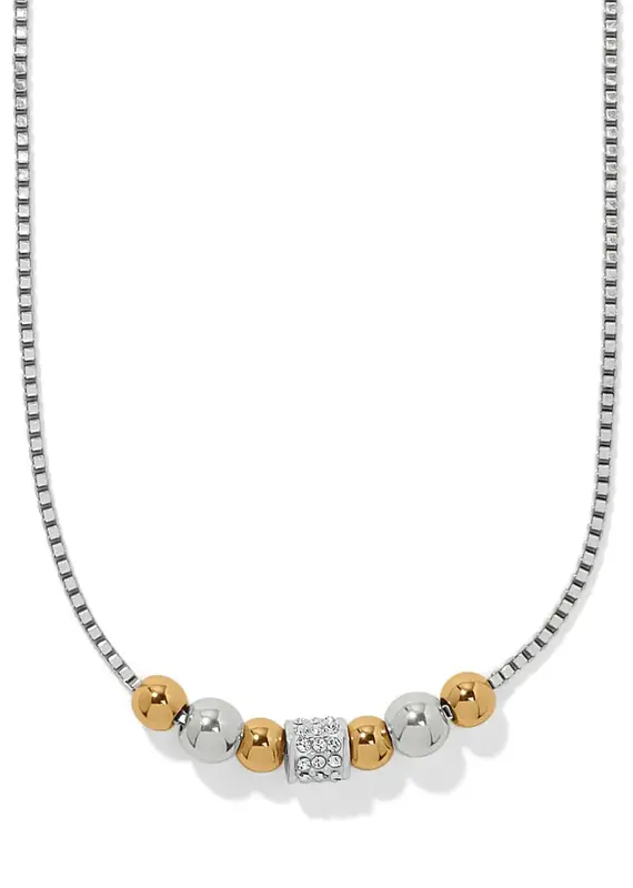 Meridian Petite Two Tone Station Small Necklace