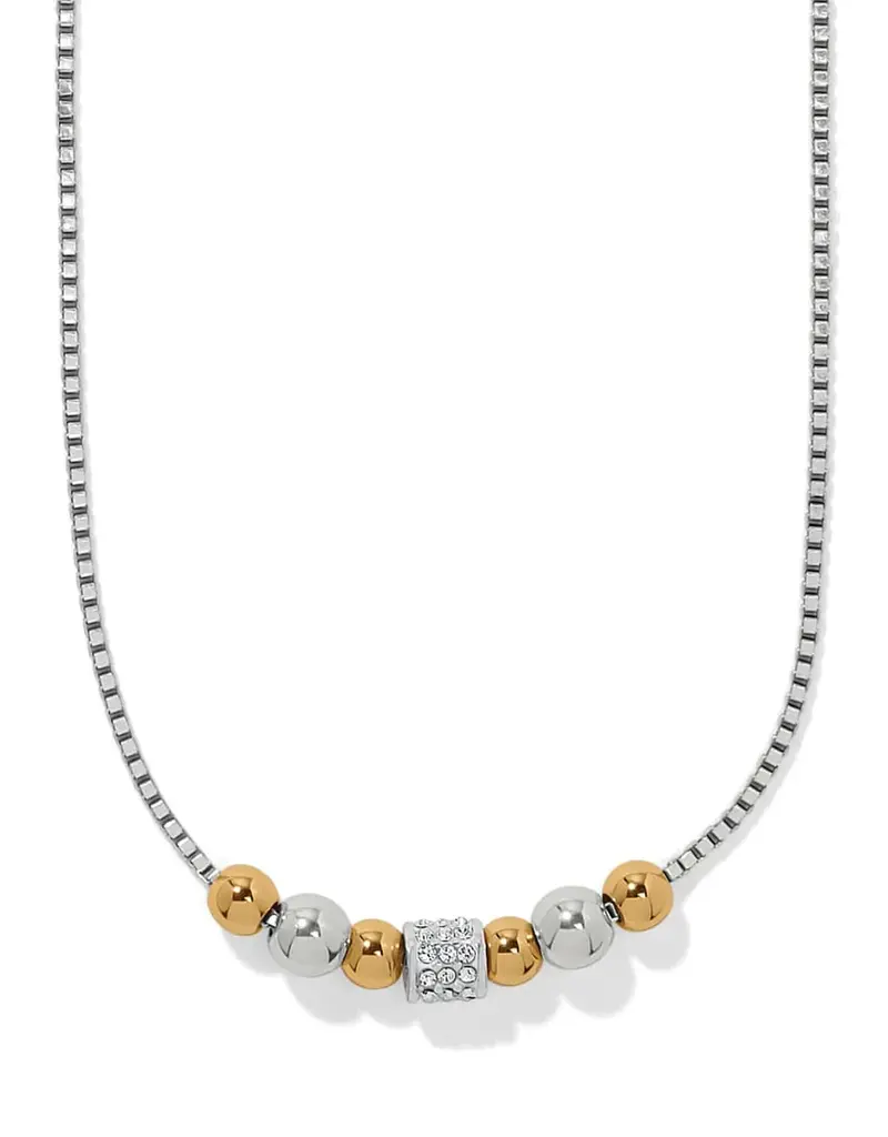 Meridian Petite Two Tone Station Small Necklace
