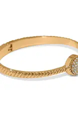 Illumina Celeste Dome Hinged Bangle in Gold