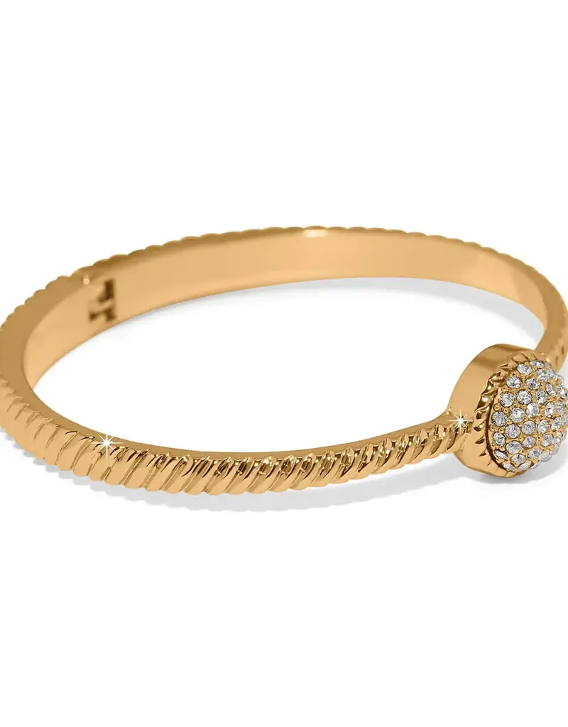 Illumina Celeste Dome Hinged Bangle in Gold