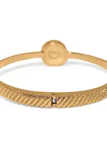 Illumina Celeste Dome Hinged Bangle in Gold