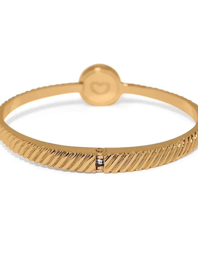 Illumina Celeste Dome Hinged Bangle in Gold