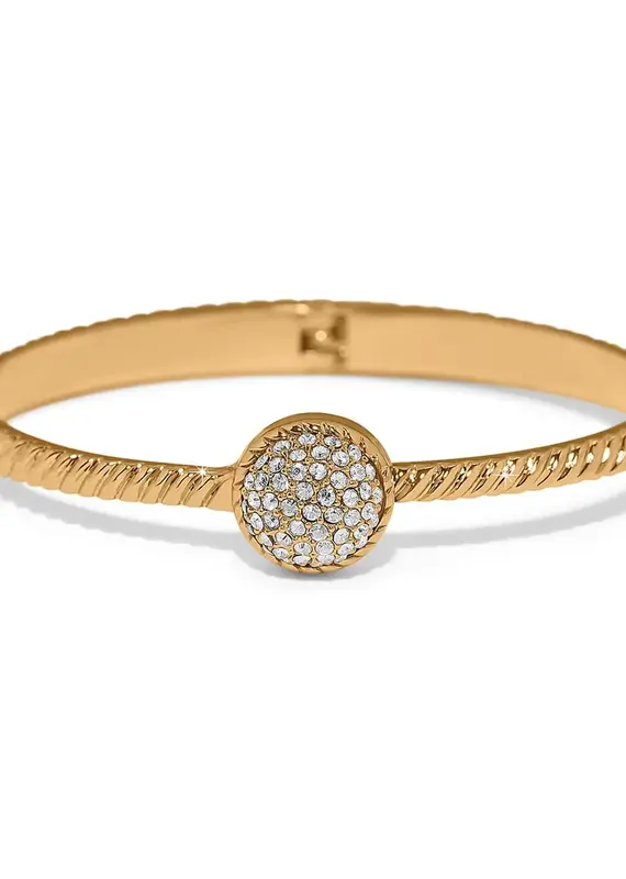 Illumina Celeste Dome Hinged Bangle in Gold