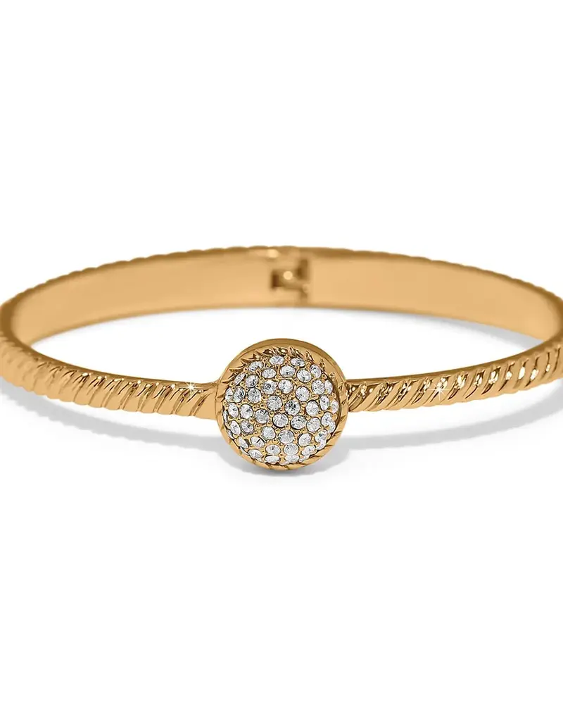 Illumina Celeste Dome Hinged Bangle in Gold