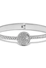 Illumina Celeste Dome Hinged Bangle in Silver