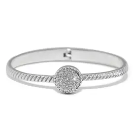 Illumina Celeste Dome Hinged Bangle in Silver