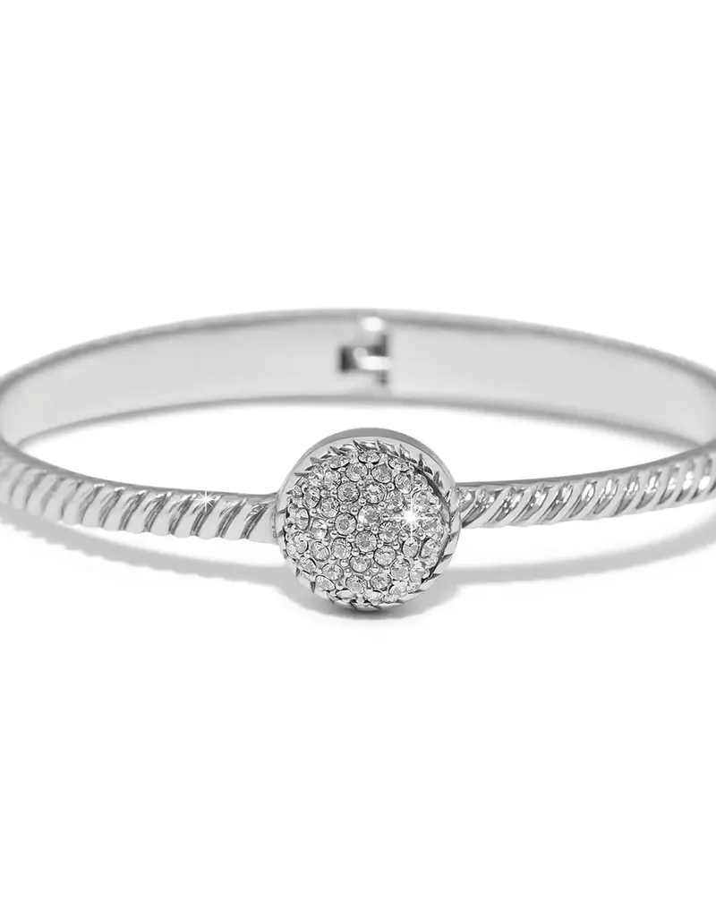 Illumina Celeste Dome Hinged Bangle in Silver