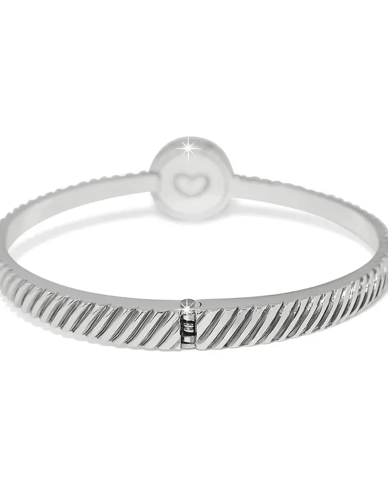 Illumina Celeste Dome Hinged Bangle in Silver