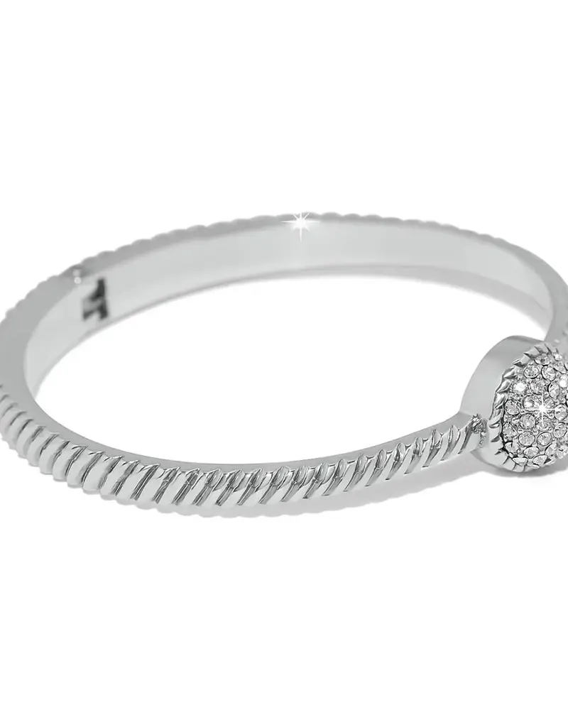 Illumina Celeste Dome Hinged Bangle in Silver