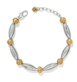 Meridian Orbit Bead Two Tone Bracelet