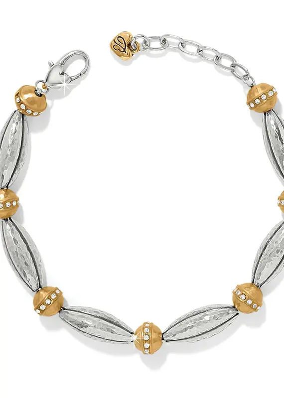 Meridian Orbit Bead Two Tone Bracelet