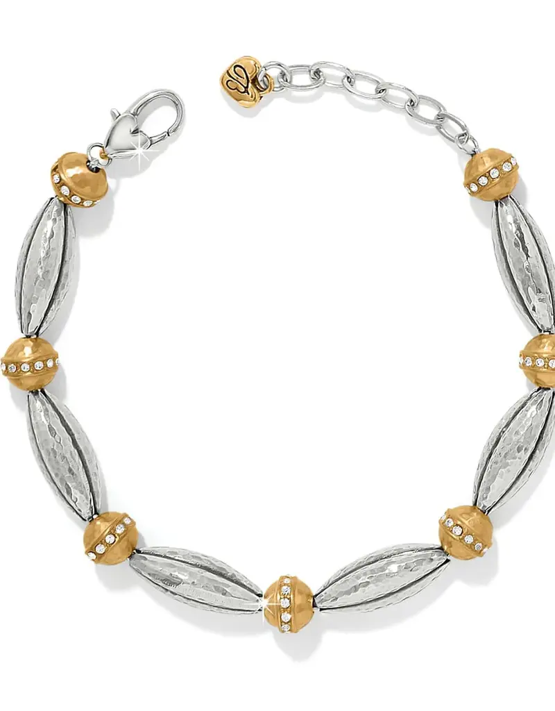 Meridian Orbit Bead Two Tone Bracelet