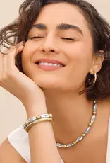 Meridian Orbit Bead Two Tone Bracelet